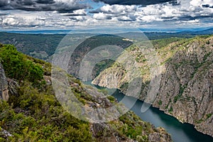 view of the canyon of the river Sil from a viewpoint in Parada do Sil. Ribeira Sacra. Galicia, Spain photo
