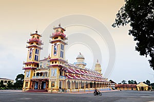 View of Cao Dai Holy temple in Tayninh province, Vietnam