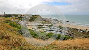 View of the Cap Gris Nez in Cote d`Opale, Pas-de-Calais, France