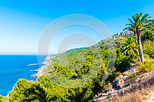 View from the Cap Spartel across the Strait of Gibraltar with Spain, Morocco