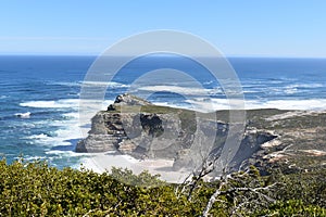 View of Cape of Good Hope from Cape Point in Cape Town on the Cape Peninsula Tour in South Africa