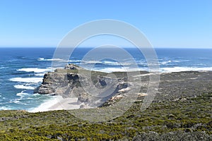 View of Cape of Good Hope from Cape Point in Cape Town on the Cape Peninsula Tour in South Africa