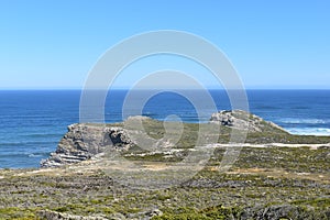 View of Cape of Good Hope from Cape Point in Cape Town on the Cape Peninsula Tour in South Africa