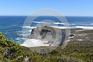 View of Cape of Good Hope from Cape Point in Cape Town on the Cape Peninsula Tour in South Africa