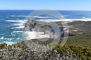 View of Cape of Good Hope from Cape Point in Cape Town on the Cape Peninsula Tour in South Africa