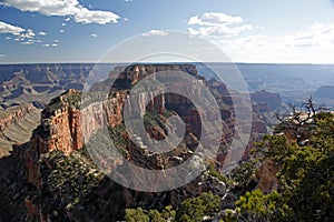 View from Cape Royal to Vishnu Temple in the Grand Canyon National Park photo