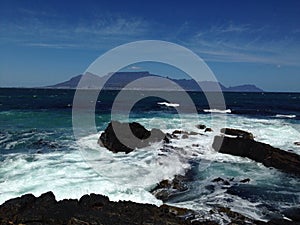 View of Cape Town from Robben Island