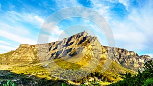 View of Cape Town, Table Mountain and the Twelve Apostles