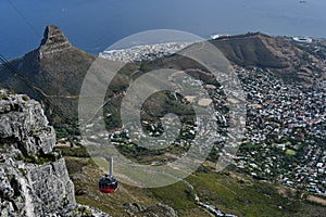 View of Capetown South Africa from Table Mountain.