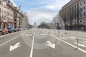 View of the Capitol Building from Pennsylvania Avenue, Washington DC, District of Columbia, United States of America