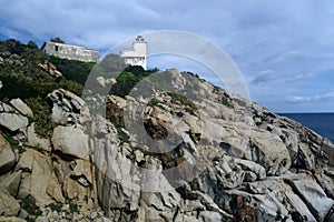 View of Capo Ferrato lighthouse photo