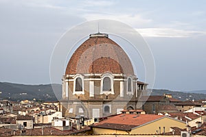 View of the Cappelle Medicee from the rooftops of Florence