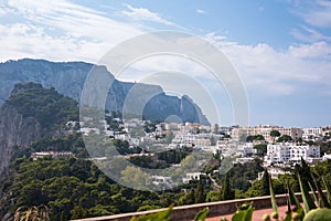 View of Capri Island in Italy