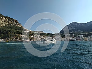 View of Capri Island in Italy