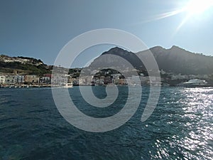 View of Capri Island in Italy