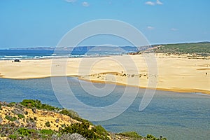 View on Carapateira beach on the westcoast in Portugal