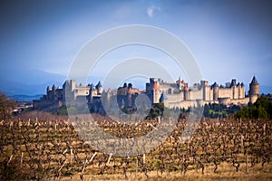 View of Carcassonne castle in Languedoc-Rosellon (France) photo
