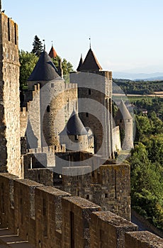 View at Carcassonne castle and surroundings