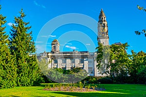 View of Cardiff City Hall in Wales