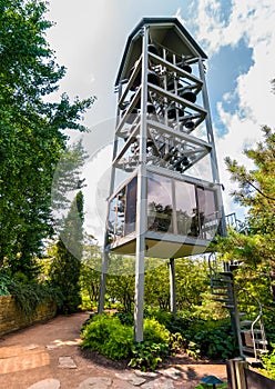 View of Carillon Bell Tower in the Chicago Botanic Garden, Glencoe, USA photo