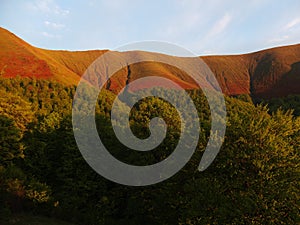 View of the Carpathian Mountains
