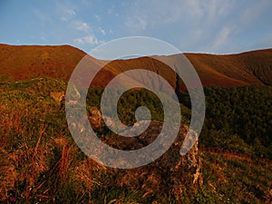 View of the Carpathian Mountains