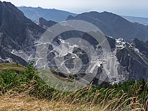 View of the Carrara Marble Quarries