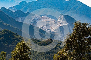 View of the Carrara Marble Quarries in Italy