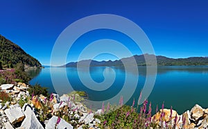 View from the Carretera Austral, Puyuhuapi, Patagonia, Chile photo