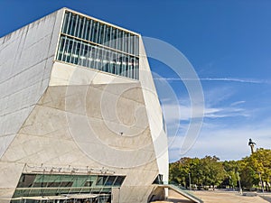 View of House of Music Modern Oporto Concert Hall the first building in Portugal exclusively dedicated to music. photo
