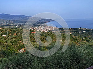 View of Casal Velino marina from Casalvelino village