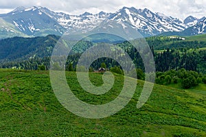 view of the cascade of mountains