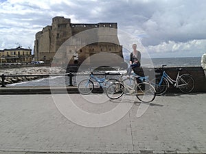 View of the Castel dell`ovo Naples, Italy