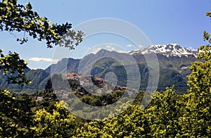 View of Castel San Vincenzo with mainarde