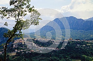 View of Castel San Vincenzo with mainarde