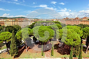 View from Castel Sant'Angelo on Parco Adriano. Rome, Italy. photo