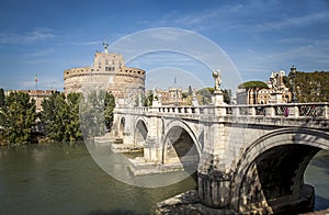 View of the Castel Sant'Angelo in Rome, Italy.