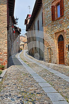 View of Castell'Arquato. Emilia-Romagna. Italy.