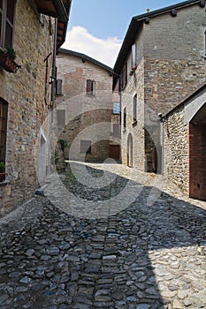 View of Castell'Arquato. Emilia-Romagna. Italy.