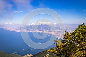 View of Castellammare di Stabia and Mount Vesuvius and the Bay of Naples, Naples Napoli