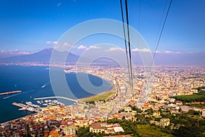 View of Castellammare di Stabia and Mount Vesuvius and the Bay of Naples, Naples Napoli