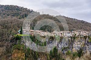 View of Castellfollit de la Roca, Spain photo