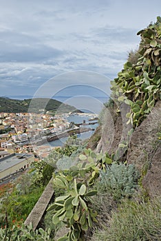 View on castelsardo skyline