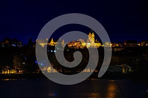 castle in Allstedt at night