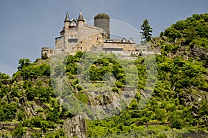 View of a Castle along the Rhine Valley