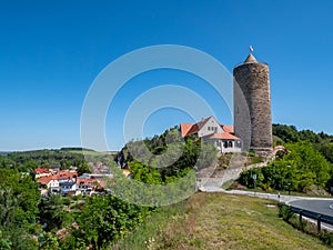 View of the castle in Camburg Thuringia