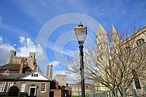 View of the Castle and the Cathedral in Rochester