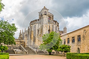 View at the castle Convent of Christ in Tomar ,Portugal photo