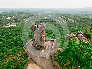 view from Castle Craig in Hubbard Park in Meriden Connecticut.