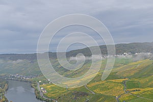 View from the castle Landshut to the german city Bernkastel-Kues